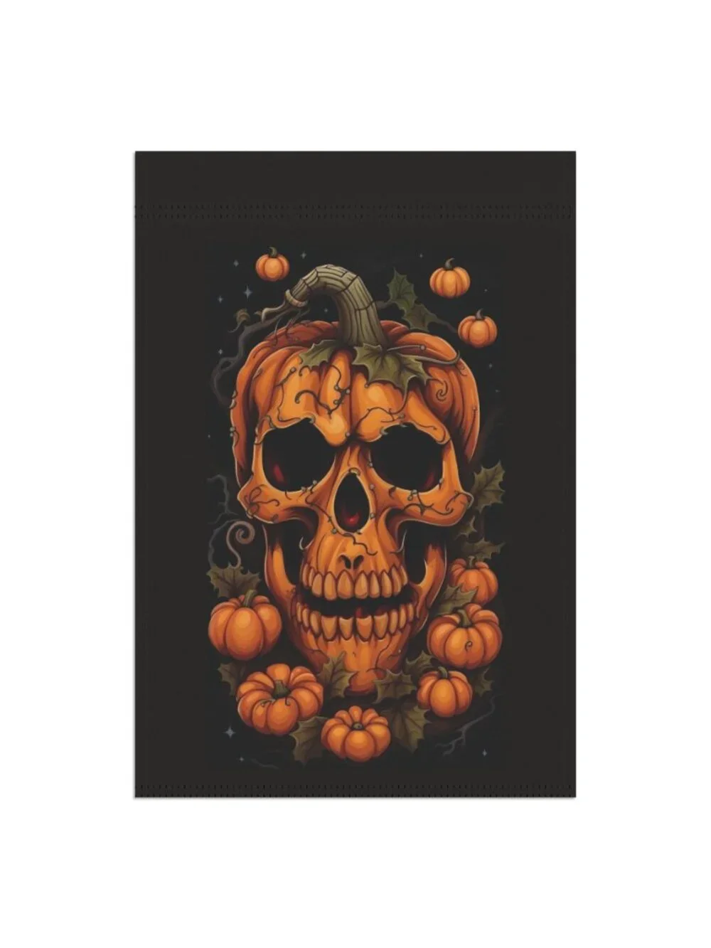 Pumpkin Skull Garden Banner | Halloween Pumpkin Flag